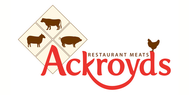 Logo re-design for Yorks premier catering butcher Ackroyds Restaurant Meats