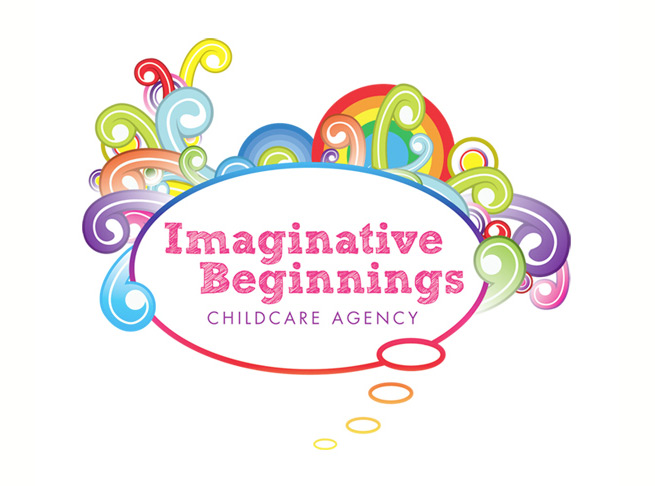 colourful new logo we designed for Imaginative beginnings childcare