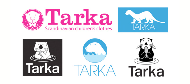 a collection of our initial logo concepts for Tarka Clothing